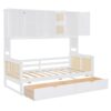 Twin Size Daybed With 2 Drawers, And All In One Cabinet And Shelf - White - Image 4