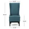 Alight - Upholstered Dining Chair With High Back And Birch Wood Legs - Teal - Image 2