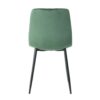 Indoor Velvet Dining Chair, Modern Kitchen Dining Chair With Cushion Back, Upholstered Side Chair With Black Coated Metal Legs, Family Kitchen Dining Room And Living Room (Set of 4) - Green - Image 8