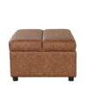 Twin Size Folding Ottoman Sleeper Bed With Mattress Convertible Guest Bed - Brown - Image 7