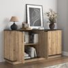 Multi Functional Sideboard, An Ideal Choice For TV And Tableware Storage In Modern Homes - Black - Image 4