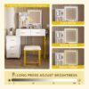 Elegant Makeup Vanity With Led Lights & Power Outlet - White - Image 9