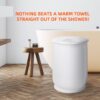 Luxury Bucket Towel Warmers, Large Towel Warmers For The Bathroom, Fits Up To 2 Oversized Towels - White - Image 3