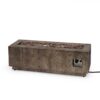 Outdoor 48" Rectangular Iron Propane Fire Pit With 50, 000 Btu - Brown Wood Pattern - Image 8