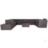 11 Piece Patio Wicker Conversation Set, 10 Seater Patio Sectional Set With 3 Storage Box Under Seat - Brown / White - Image 22