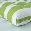 2 Piece High Back Chair Cushion Set, Tufted Patio Or Rocking Chair Cushions For Garden Or Porch - Kiwi / White - Image 8