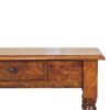 Turned Legs 1 Drawer Console - Brown - Image 8