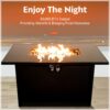 Outdoor Fire Pit Table With Lid High-Quality Materials - Black - Image 4