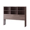 Full Bookcase Headboard 6 Shelves 3 Shelves Adjustable Top Panel Rounded Corners - Hazelnut - Image 2