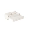 Queen Pull Out Sofa Bed, 3 In 1 Convertible Sleeper Sofa With Side Storage Multifunctional Velvet Loveseat Bed For Living Room - Beige - Image 10