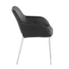 Daniella - Contemporary Dining Chair (Set of 2) - Chrome / Black - Image 3