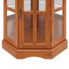 Corner Curio Cabinet With 5 Shelves And Lighting System (E26 Light Bulb Not Included) - Oak - Image 11