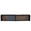 Modern TV With 3 Cabinets & Open Shelves, Color-Matching Media Console Table For Tvs Up To 80'', Entertainment Center With Drop Down Door For Living Room - Dark Brown - Image 16