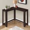 Corner Accent Console Table For Entryway, Contemporary & Modern - Espresso - Image 3