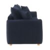 Irina - Velvet Sleeper Sectional Sofa With 3 Toss Pillows - Blue - Image 6