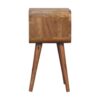 Mini Curved Open Bedside Table - Brown Oak - Image 8