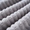 2 In 1 Foldable Sofa Plush Corduroy Sofa Convertible Floor Sofa Bed Deep Seating With Multi Functional Blanket Suitable For Living Rooms - Light Gray - Image 20