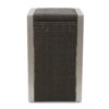 Cape - Coral Wicker C Shaped Table Modern DesignRattan And Aluminum Frame - Brown - Image 3