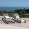 Chaise Lounge (Set of 2), Outdoor Patio Lounge Chairs With 5 Reclining Positions - Black / Gray - Image 4