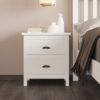 Versatile Solid Wood Night Stand With Drawers For Living Room And Bedroom - White - Image 4