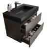 Alice - 30" Bathroom Vanity With Sink, Large Storage Wall Mounted Floating Bathroom Vanity For Modern Bathroom, One-Piece Black Sink Basin Without Drain And Faucet - Black / Gray - Image 5