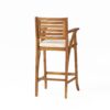 Barstool With Soft Curved Lines And Sturdy Frame (Set of 2) - Brown - Image 7