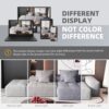 Modern Oversized Modular Sectional Sofa With Ottoman, Seat, Chaise Lounge And Armrest, Sparkling Chenille Fabric Soft Cushion Sofa With 4 Pillows, 4 Pieces Diy Combination Tufted Sofa, No Assembly Required - Gray - Image 11