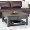 Monroe - Square Coffee Table - Farmhouse Gray - Image 7