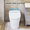 Heated Seat Smart Toilet Without Bidet, Upmarket Compact Dual Flush Toilet 1 / 1.28 Gpf, Tank Less Toilet With Adjustable Temp Heated Seat, Foot Sensor Flush - White Night Light, Knob Control, Power Out - Image 7