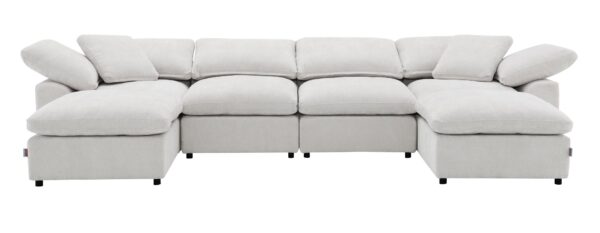 Naveen - 6 Piece Modular Sectional With Ottoman - Ivory