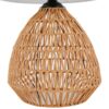 Congo - Contemporary Rattan Table Lamp - Natural / Matte Black / White - Image 3