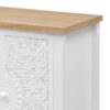 Retro TV Stand For TVs Up To 43", Entertainment Center Media Console Cabinet With 3 Spacious Cabinets, Glass Cabinet Doors And Anti-Tip Device For Living Room - White - Image 15