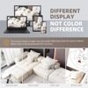 Modern Oversized Modular Sectional Sofa, Sparkling Fabric Soft Cushion Sofa With 6 Pillows, 6 Pieces Diy Combination Tufted Sofa, No Assembly Required - Beige - Image 14