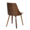 Anabelle - Mid-Century Modern Dining / Chair (Set of 2) - Walnut / Cream - Image 4