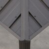 Grill Hardtop Gazebo Outdoor Metal Hard Top Gazebo, Permanent Bbq Gazebo With Galvanized Steel, Aluminum Framed Pavilion With Shelves - Dark Brown - Image 8