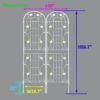 2 Pack Metal Garden Trellis Rustproof Trellis For Climbing Plant Outdoor Flower Support - Cream White - Image 5