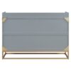 Queen Size Murphy Bed With Iron Legs, Modern Design - Gray - Image 3