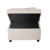 Versatile Folding Ottoman Sofa Bed Wood Multifunctional Space Saver - Beige - Image 7