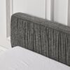 Modern Queen Size Upholstered Bed Frame With Chenille Fabric And Pleated Design - Gray - Image 10