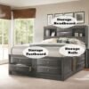 Ireland - Eastern King Bed With Storage - Gray Oak - Image 5