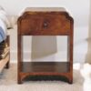 Newton - Mini Nightstand With A Drawer And Open Shelf - Brown - Image 10