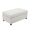 Wide Modern Oversized Armchair With Ottoman Stool, Single Sofa With Lumbar Support, Accent Chair, Reading Chair For Bedroom, Living Room - Cream - Image 15