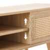 55.12" Rattan TV Cabinet, Double Sliding Doors For Storage, Adjustable Shelf, Solid Wood Legs, TV Console For Living Room - Natural - Image 18