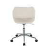 Margarite - Contemporary Task Chair - Chrome / Cream - Image 4