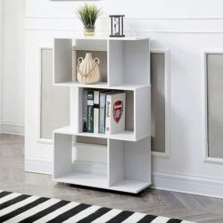 3 Layer Simple Household Bookshelf - Cream White