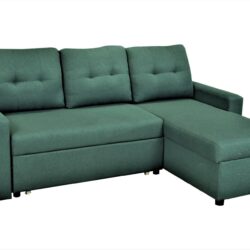 Convertible L Shaped Sectional Sleeper Sofa Bed, Saving Pull Out Couch - Teal