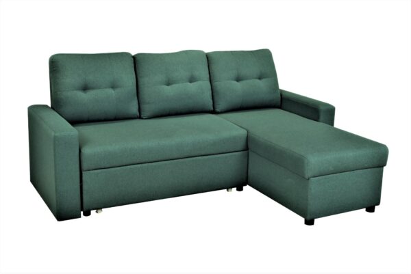 Convertible L Shaped Sectional Sleeper Sofa Bed, Saving Pull Out Couch - Teal