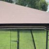 Patio Double Roof Gazebo Replacement Canopy Top Fabric - Brown - Image 6