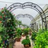 Metal Garden Arch Assemble Freely With 8 Styles Garden Arbor Trellis Climbing Plants Support Rose Arch - Black - Image 5
