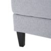 Comfy 5 Pieces L Shaped Sofa With Wooden Legs, Modern Side Chairs For Living Room - Light Gray - Image 10